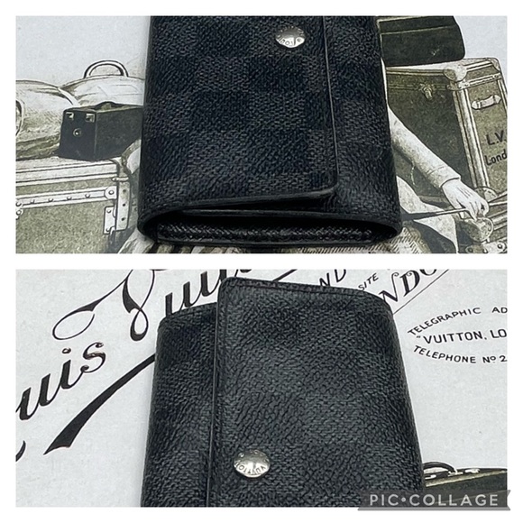 Authentic Large Louis Vuitton Damier Graphite Porte Cles Voiture Key Case❤️ - Picture 6 of 16